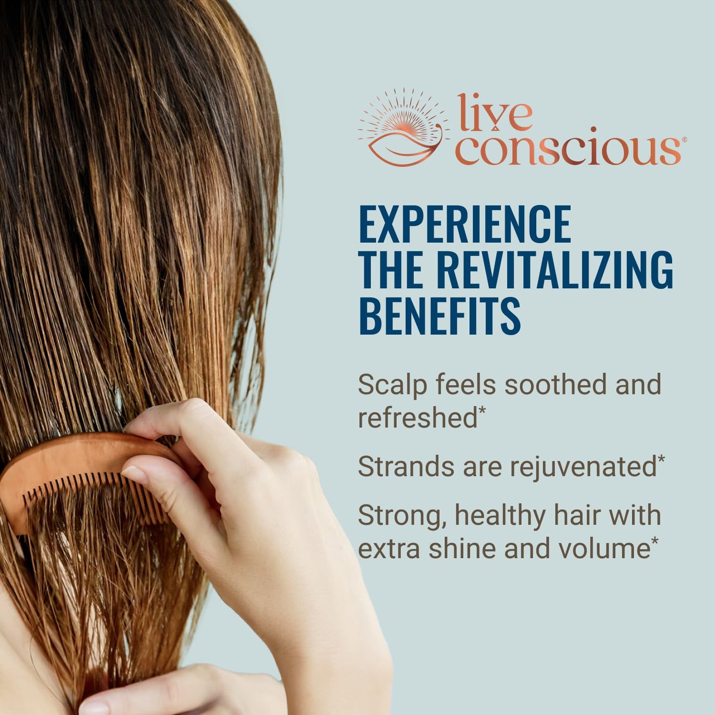 Live Conscious by Hair La Vie Revitalizing Blend Hair Vitamins with Biotin, Collagen and Saw Palmetto (2-Pack)