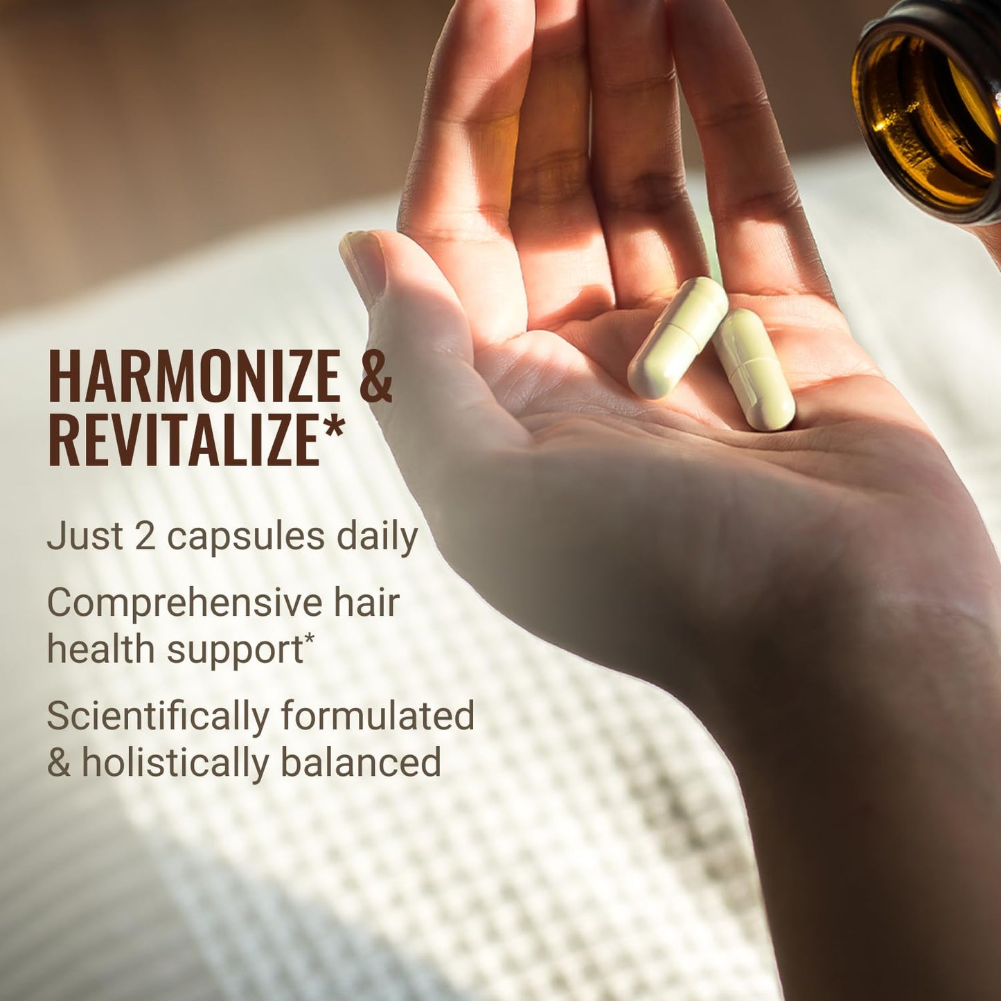 Live Conscious by Hair La Vie Revitalizing Blend Hair Vitamins with Biotin, Collagen and Saw Palmetto (2-Pack)