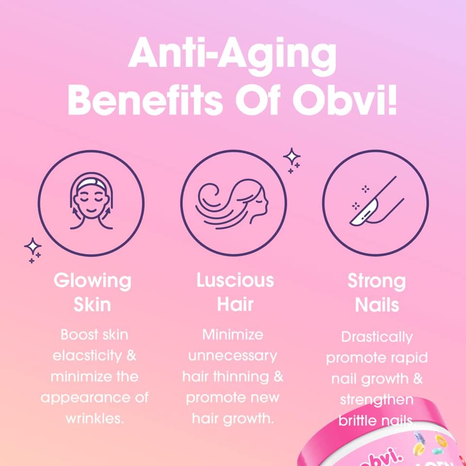 Obvi Collagen Peptides, Glowing Skin