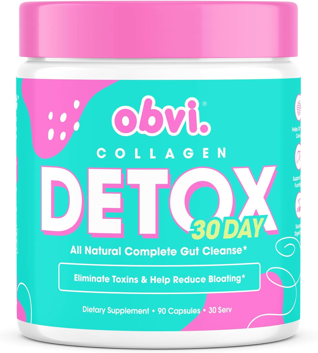 Obvi Detox Colon Cleanse Supplement | Promotes Digestive and Gut Health, Bloating Relief, Helps Remove Toxins | Immune Support with Milk Thistle, Psyllium Husk, Senna Leaf | 30 Servings