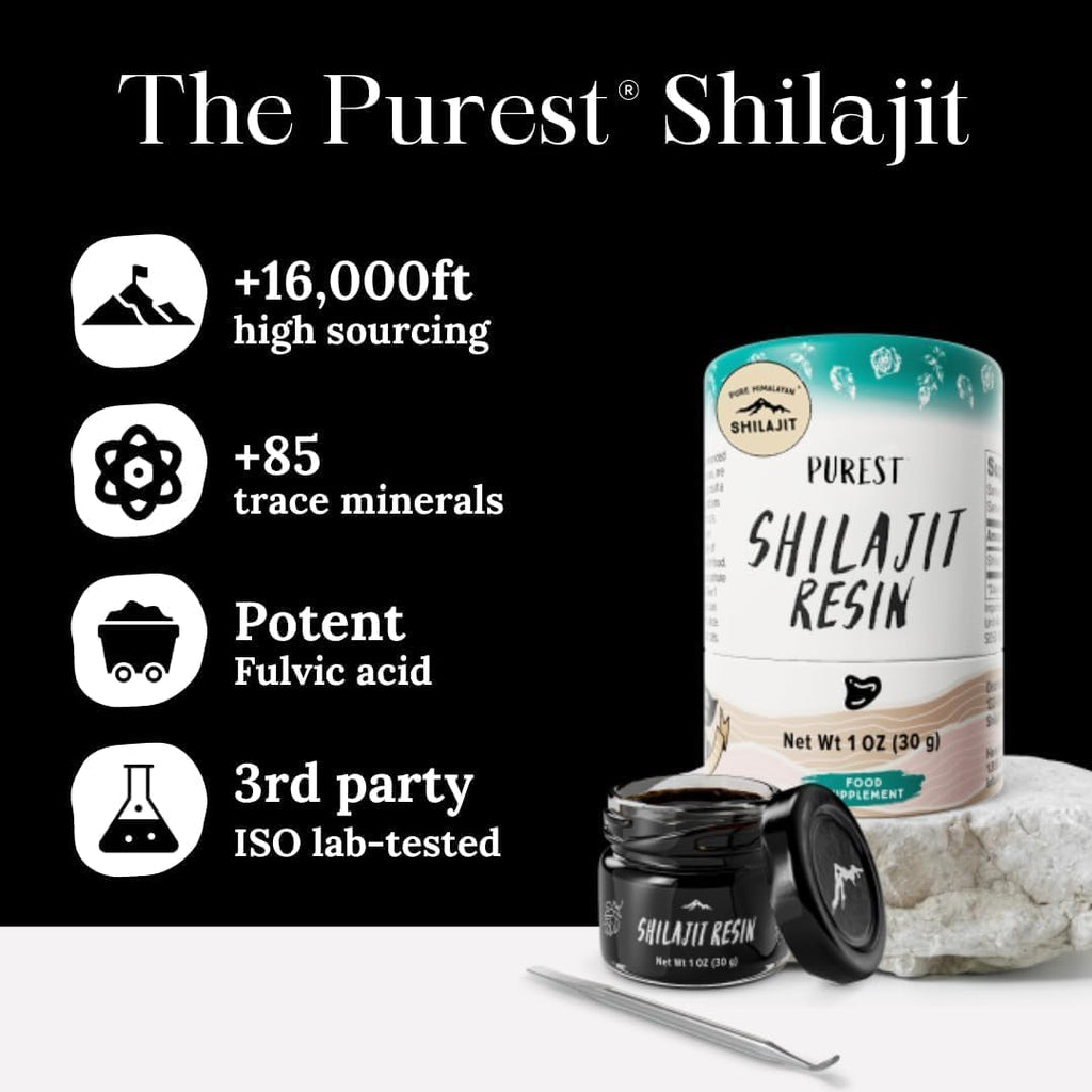 Pure Himalayan Shilajit, High Nutritional Potency, Grade A Shilajit Resin with 85+ Plant-Derived Trace Minerals and Fulvic Acid, Energy & Immune Suport for Men and Women, 3rd Party US Lab Tested (30g)