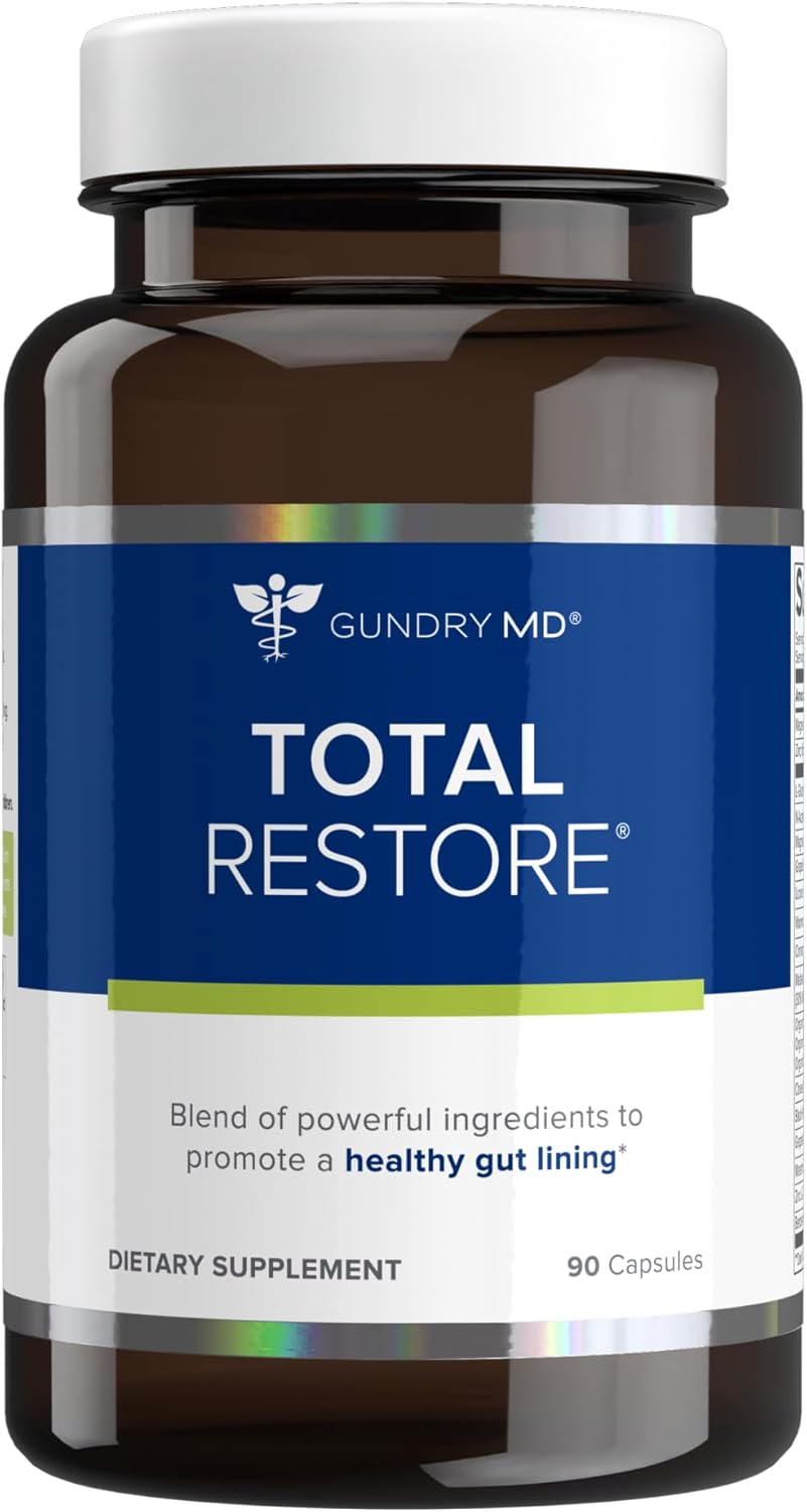 Gundry MD Total Restore Gut Lining Support, Digestive Supplement for Gastrointestinal Wellness, Gut Health Supplement, Gut Health for Women and Men, 90 Capsules (1)