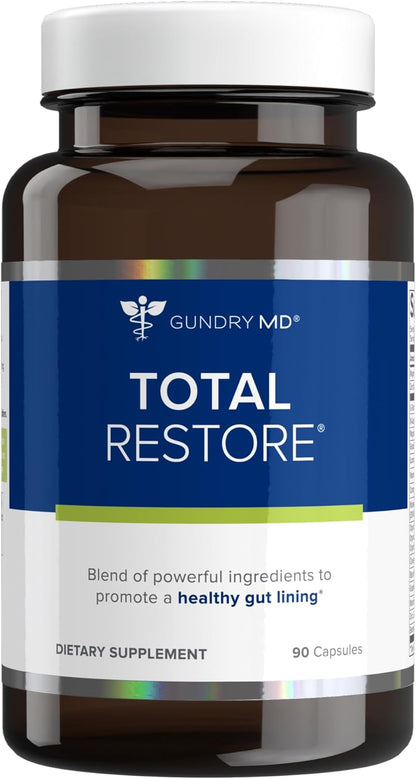 Gundry MD Total Restore Gut Lining Support, Digestive Supplement for Gastrointestinal Wellness, Gut Health Supplement, Gut Health for Women and Men, 90 Capsules (1)