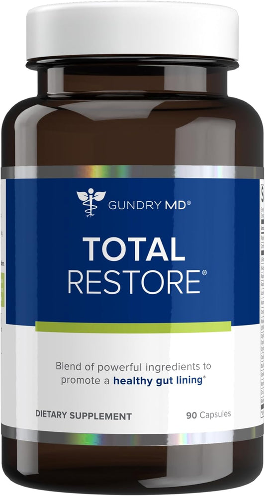 Gundry MD Total Restore Gut Lining Support, Digestive Supplement for Gastrointestinal Wellness, Gut Health Supplement, Gut Health for Women and Men, 90 Capsules (1)
