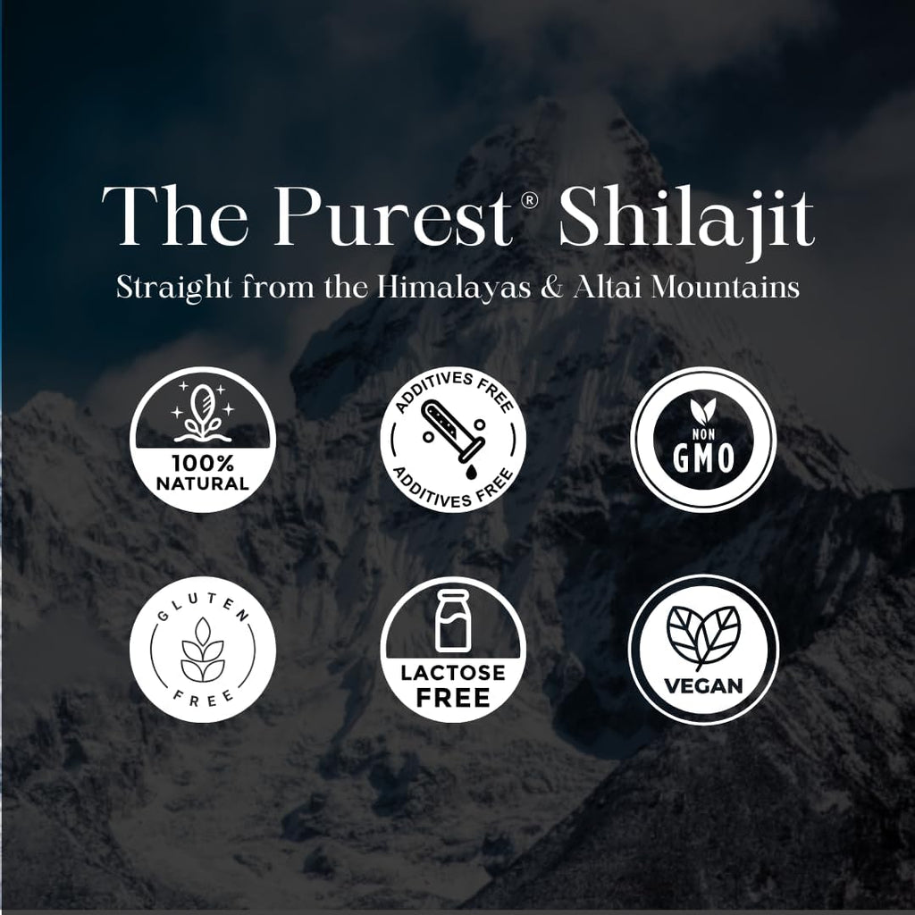 Pure Himalayan Shilajit Dry Drops, 100% Pure Natural Shilajit, Grade A, Max Potency 85+ Clean Trace Minerals & Fulvic Acid for Energy, Metabolism & Immune Support Supplement for Men & Women (120 tabs)