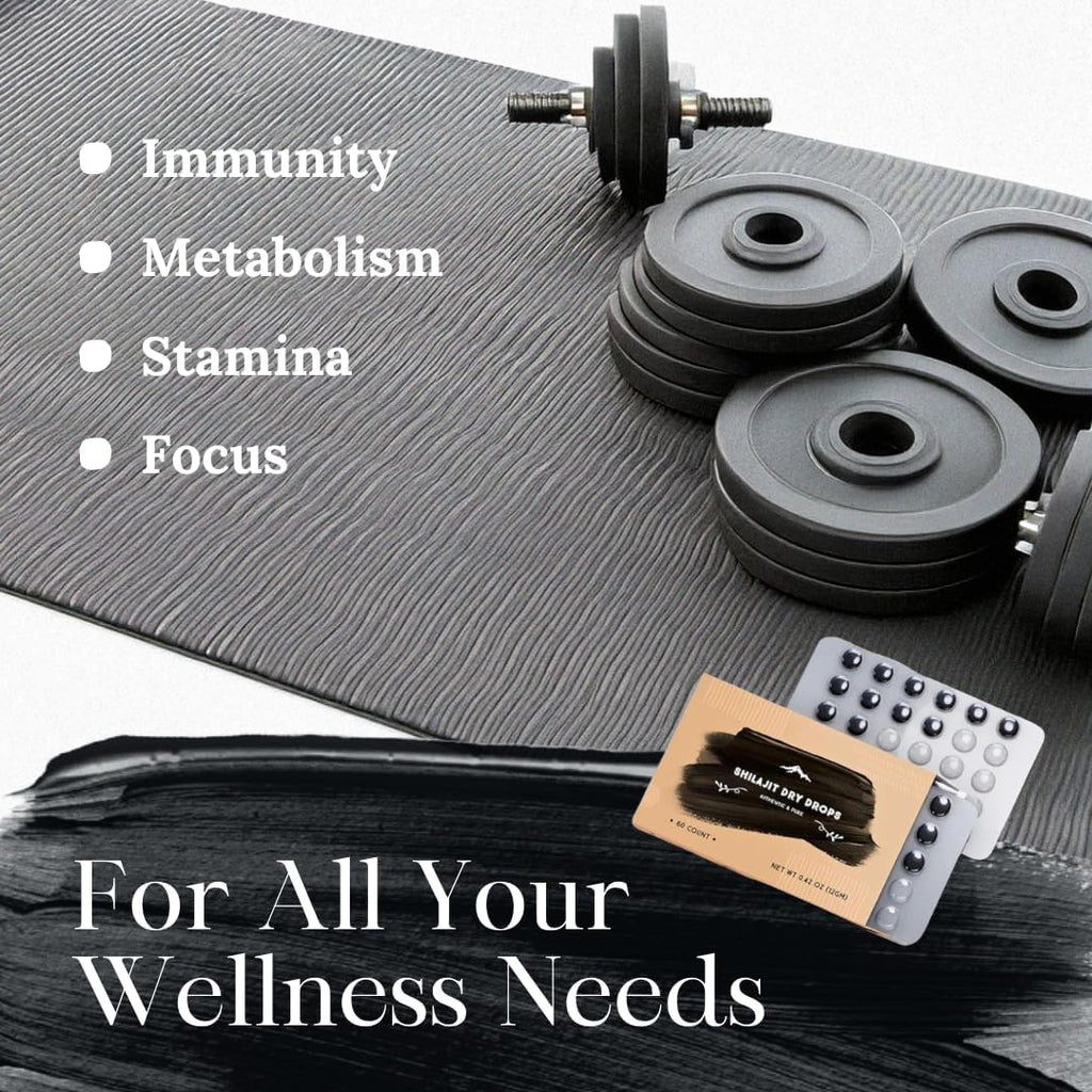 Pure Himalayan Shilajit Dry Drops, 100% Pure Natural Shilajit, Grade A, Max Potency 85+ Clean Trace Minerals & Fulvic Acid for Energy, Metabolism & Immune Support Supplement for Men & Women (120 tabs)