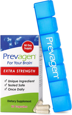 Prevagen Extra Strength - 60 Capsules | Formulated for Your Brain | 20mg of Apoaequorin Plus Vitamin D3 with 7-Day Pill Minder