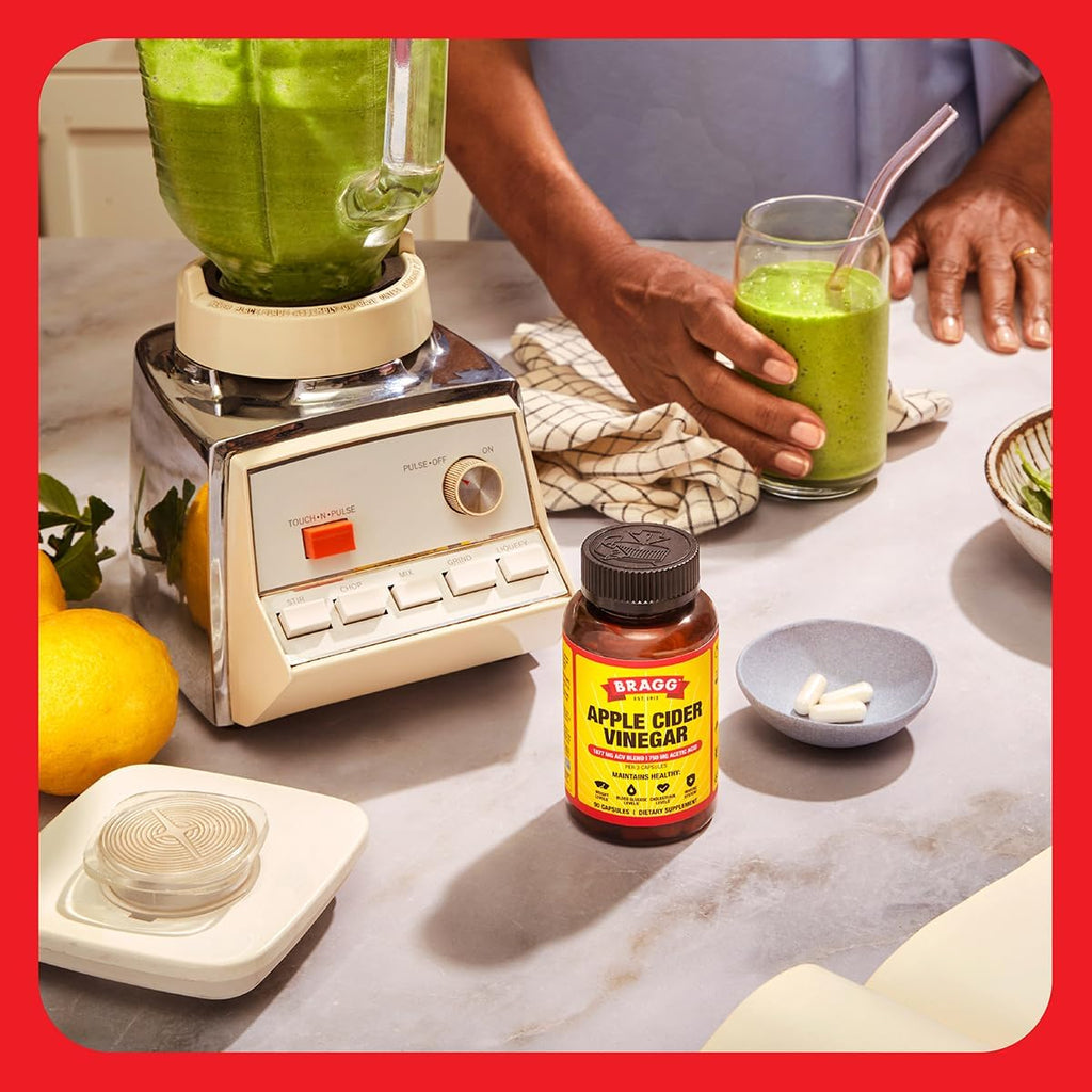 Bragg Apple Cider Vinegar Capsules with Vitamin D and Zinc - 90 Capsules - Supports The Immune System