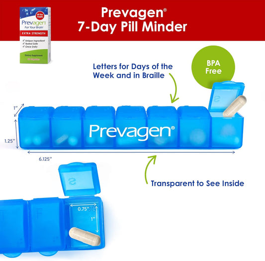 Prevagen Extra Strength - 60 Capsules | Formulated for Your Brain | 20mg of Apoaequorin Plus Vitamin D3 with 7-Day Pill Minder