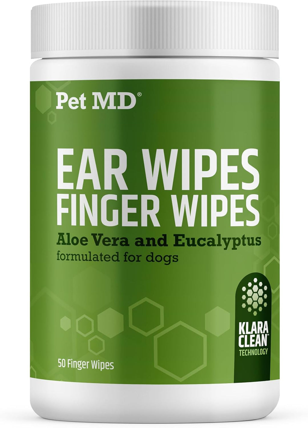 Dog Ear Cleaning Finger Wipes with Aloe Vera & Eucalyptus Oil – Veterinarian Formulated Pet Ear Wipes for Dog Ear Care – Made in USA – 50 Count