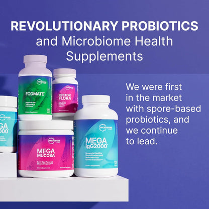 Microbiome Labs MegaSporeBiotic Probiotics for Women & Men - Spore Based Probiotics for Digestive Health - Shelf Stable & Travel-Friendly (60 Capsules)
