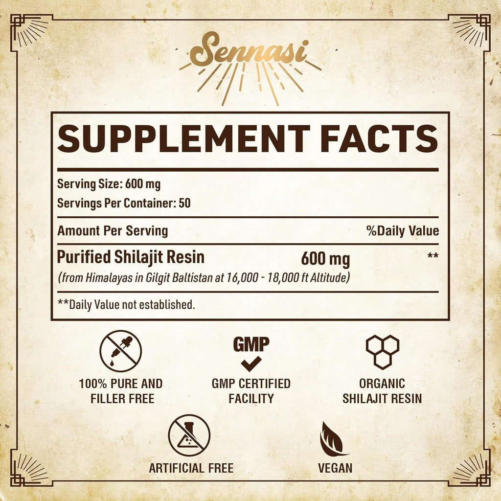 Shilajit Pure Himalayan Organic Shilajit Resin - 600mg Maximum Potency Natural Organic Shilajit Resin with 85+ Trace Minerals & Fulvic Acid for Energy, Immune Support, 30 Grams (1 Pack)