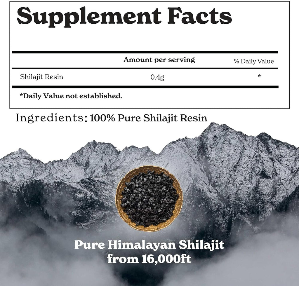Better Alt Pure Himalayan Shilajit Resin Pack of 1 High Potency Gold Grade 150 Servings for Energy Boost & Immune Support, 85+ Trace Minerals, 75%+ Fulvic Acid, with Lab Test Report,400 mg