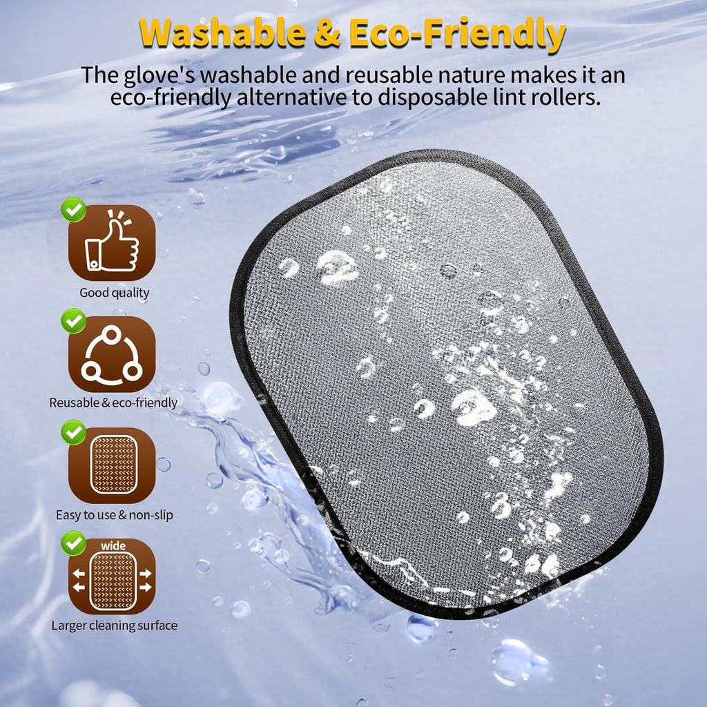 Pet Hair Removal Glove for Dogs & Cats, Newly Upgraded Reusable Electrostatic Pet Hair Glove, Pet Hair Remover Tool for Clothing, Couch, Carpet, Car Seat