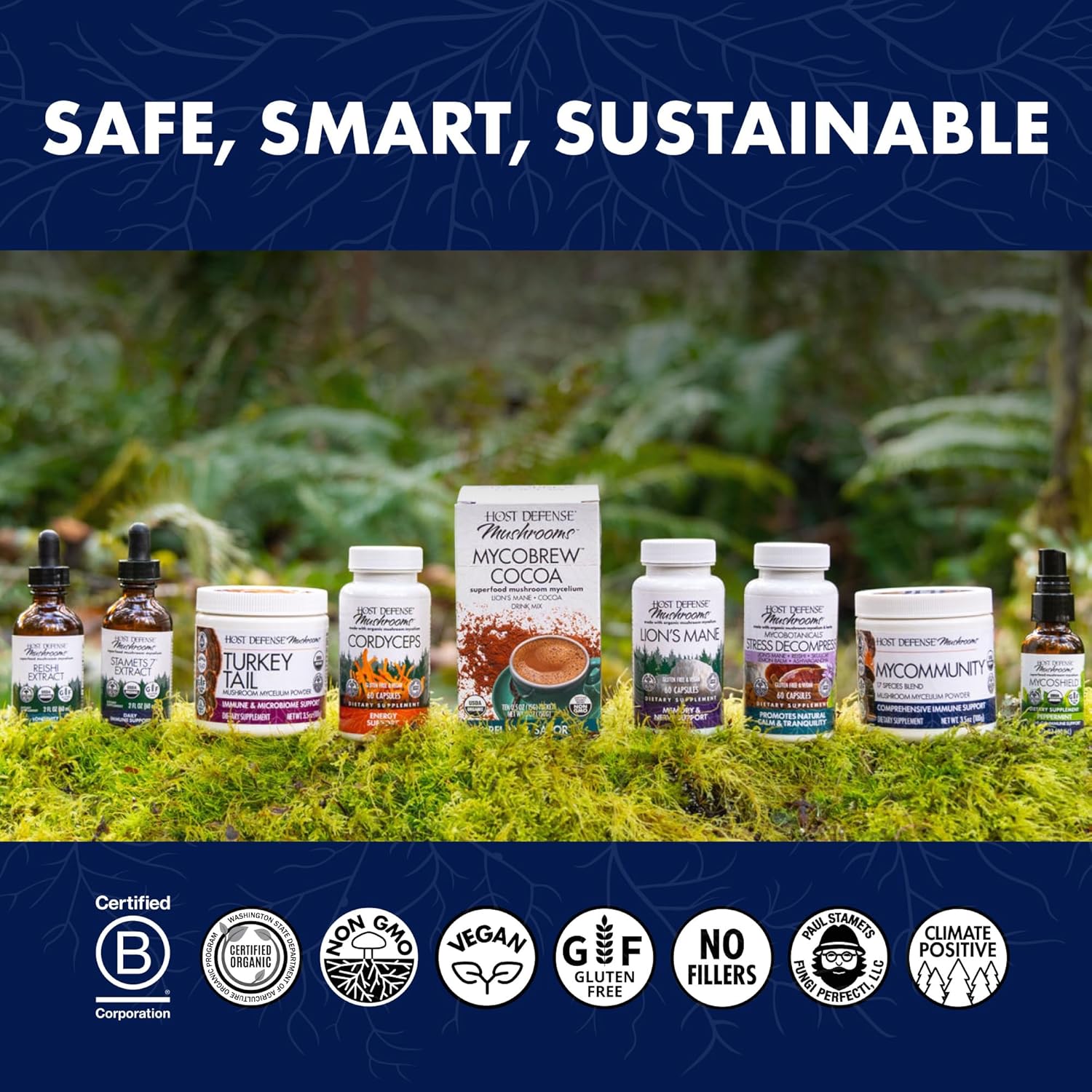 Host Defense Mushrooms Lion's Mane - Supplement Capsules for Brain Health Support - Mushroom Support for Focus & Memory Function - Immune & Nervous System Supplement - 60 Capsules (30 Servings)*