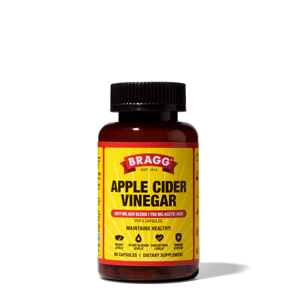 Bragg Apple Cider Vinegar Capsules with Vitamin D and Zinc - 90 Capsules - Supports The Immune System
