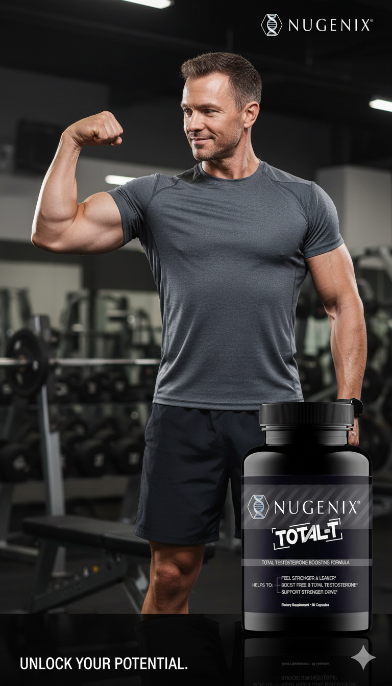 Nugenix Total-T, Free and Total Testosterone Booster Supplement for Men, 90 Count