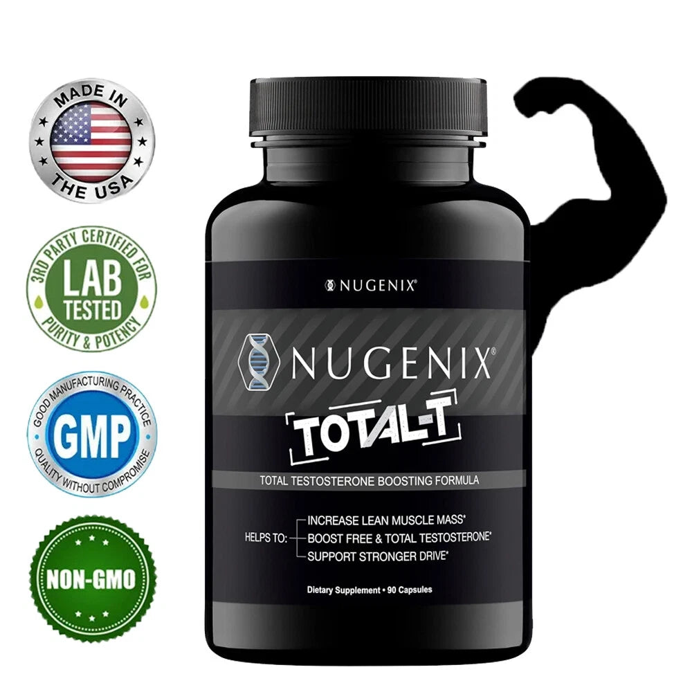 Nugenix Total-T, Free and Total Testosterone Booster Supplement for Men, 90 Count