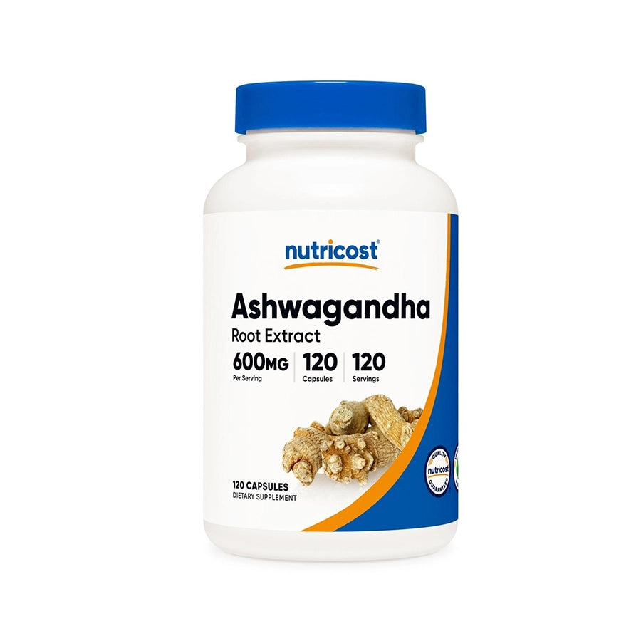 Nutricost Ashwagandha Herbal Supplement 600mg, 120 Capsules - Vegetarian, Non-GMO, Gluten Free, Ashwagandha Root
